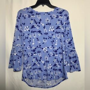 Elle Blue Floral Blouse